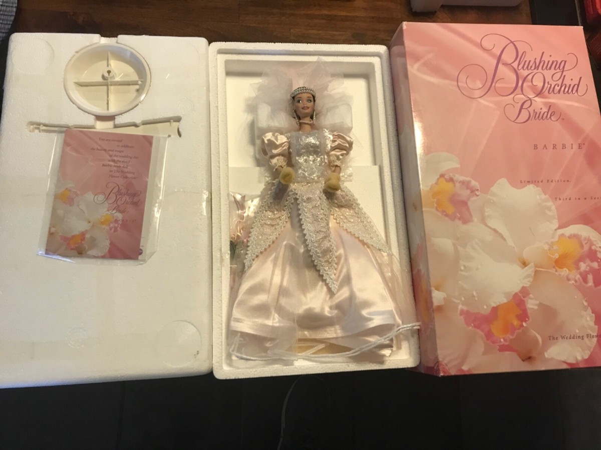 Limited Edition Barbie Blushing Orchid Bride Wedding Flower 