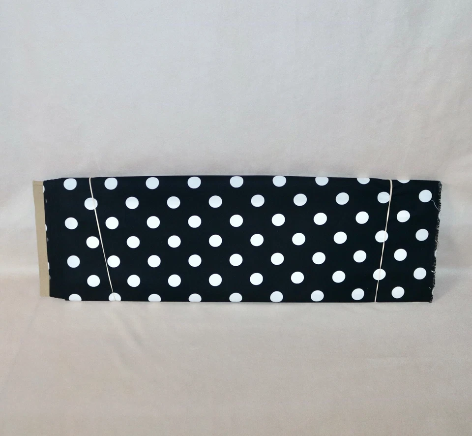 Black& White Polka Dots Cotton Fabric 1/4 Yard 9” X 44” Brand New - Image 2 of 4