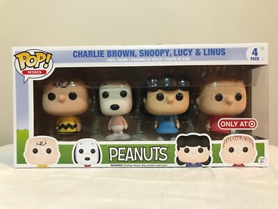 Peanuts Pop Funko minis Vinyl Figures 4-pack, Charlie Brown Snoopy
