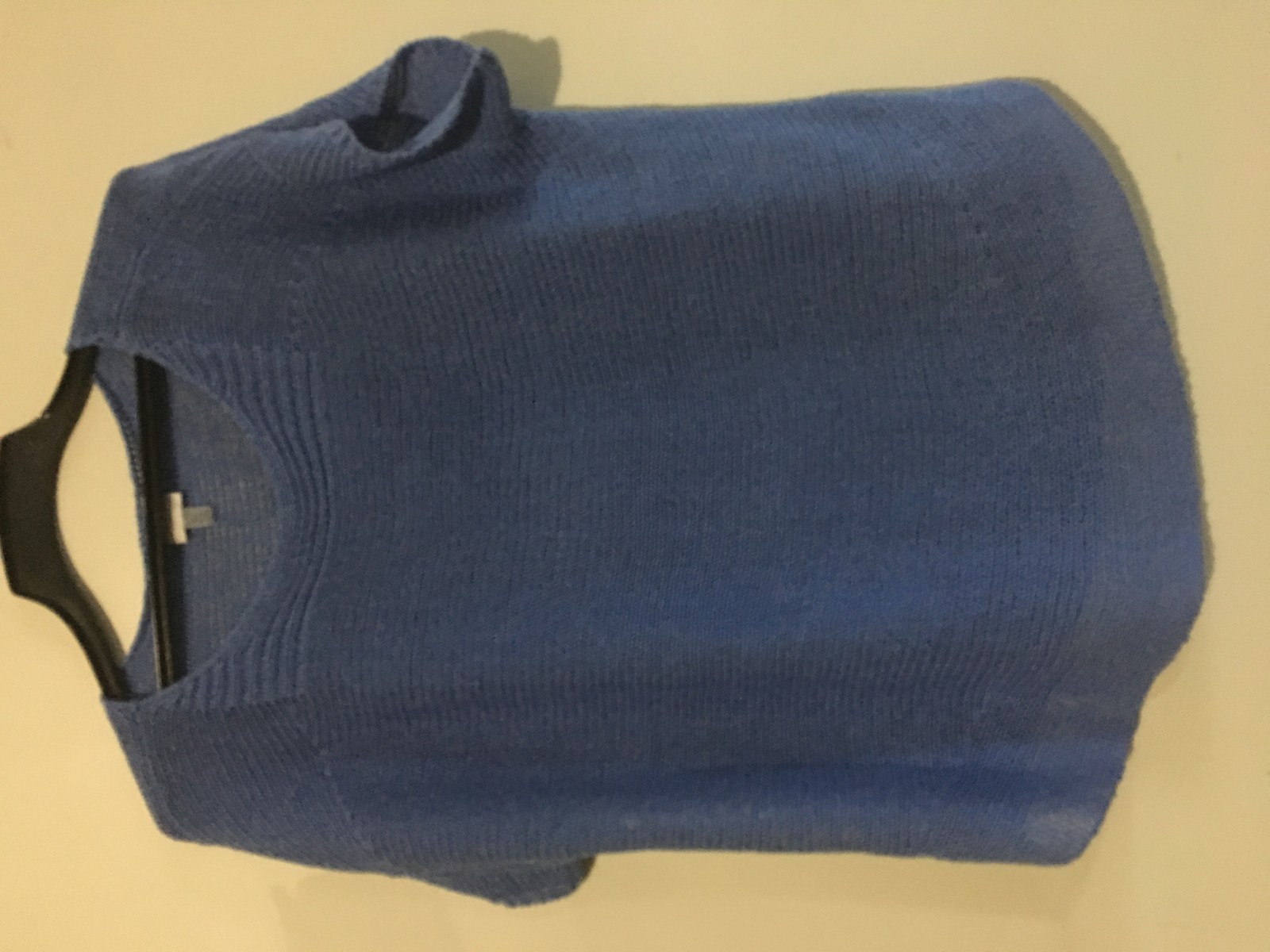 Cupio Size XL Sea Blue Knit Perforated Women Tunic Top Blouse Stylish