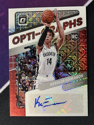 2021-22 Optic RED MOJO AUTOGRAPH Opti-Graphs Kessler Edwards Rated Rookie Card