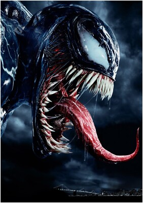 Venom Marvel Spiderman Tom Hardy großes gerahmtes Wandbild Leinwandbild 20 x 30 Zoll