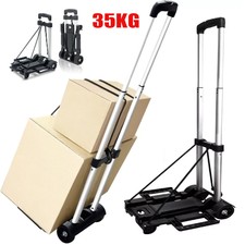 Folding Portable Trolley Shopping Cart Luggage Trolley for Travel Grocery Use