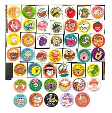 45 Trend Scratch & Sniff Retro Stickers. One of Each, No duplicates