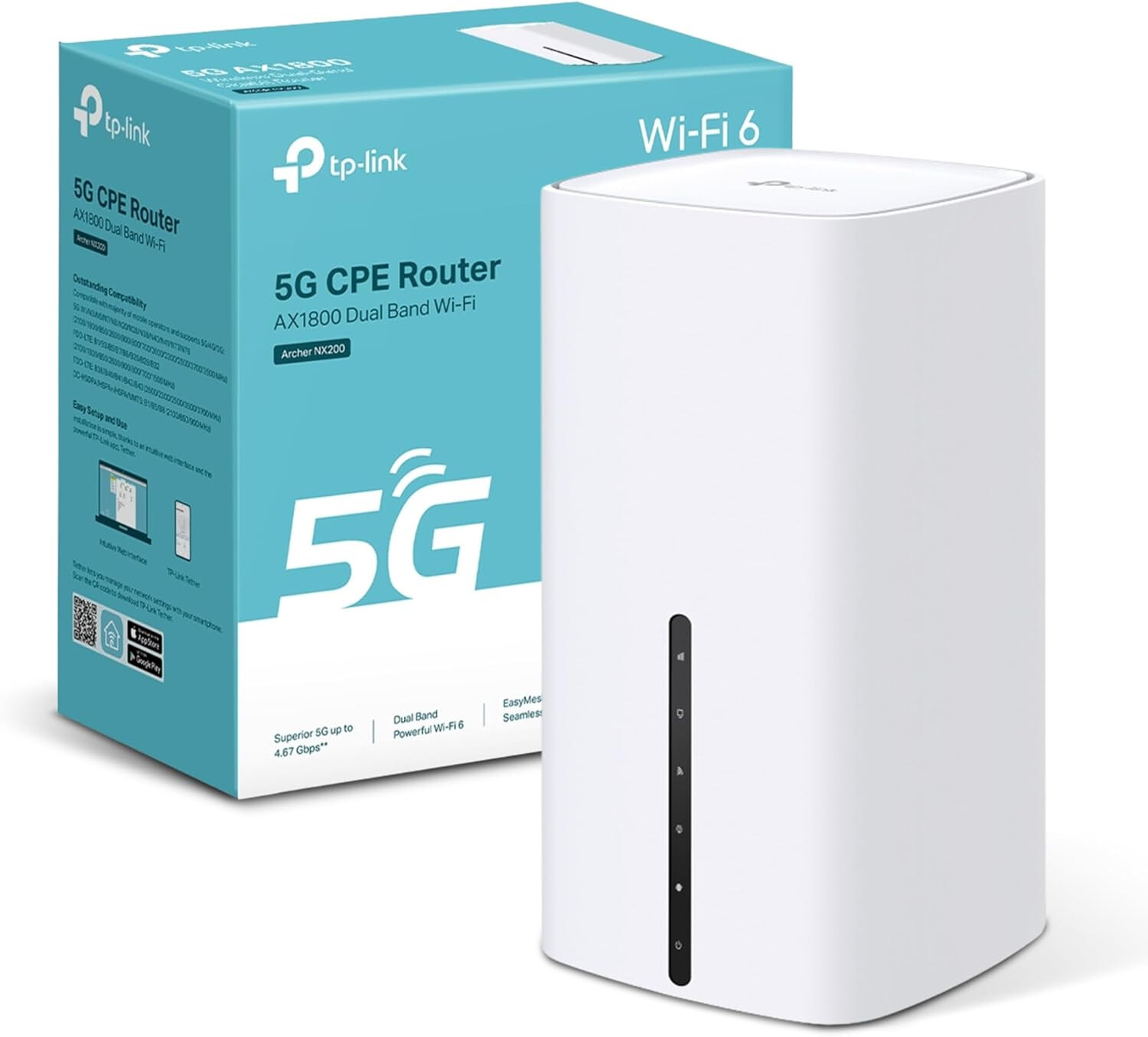 TP-Link Archer NX200 5G AX1800Mbps Wireless Dual-Band Gigabit Router Sim Slot