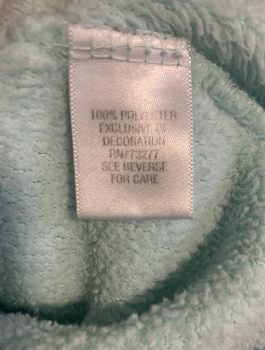 Croft & Barrow Sleepwear women's S fleece top light mint v-neck long sleeve - Picture 5 of 5