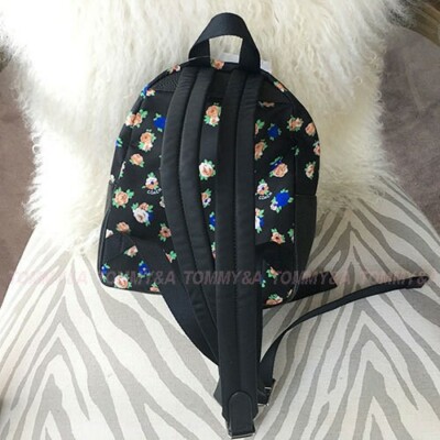 ★NEW★COACH TEARSE FLOWER NYLON MINI BACKPACK 57636 Coach Mini Charlie Tea Rose Floral Print Nylon Backpack