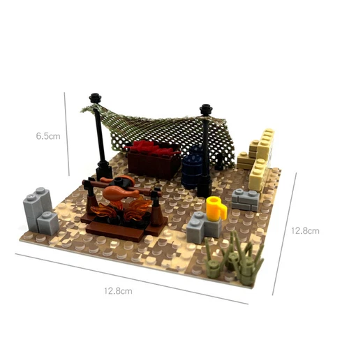 MOC Military WWII Modern Street Army Battle View Baseplate Weapon Bricks Set DIY - Picture 17 of 44