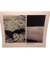 1970 Apollo 12 Moon Landing Official NASA Photo Moon Rock Mound Lunar Surface