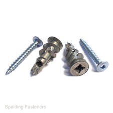 Self-Drilling Plasterboard Fixings 32mm Metal/Plastic plugs and Pan head screws