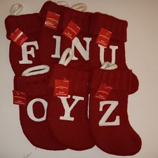 Target Small 8 Inch Red Monogram Initial Letter Christmas Stocking