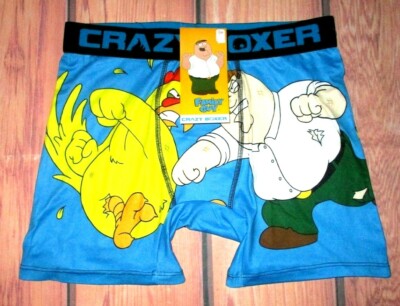 MENS CRAZY BOXER FAMILY GUY PETER GRIFFIN CHICKEN FIGHT BOXER BRIEF M (32/34)