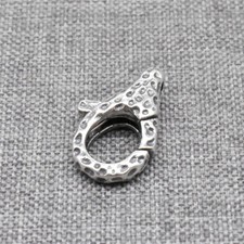 925 Sterling Silver Oxidized Concave Lobster Claw Clasp for Necklace Bracelet