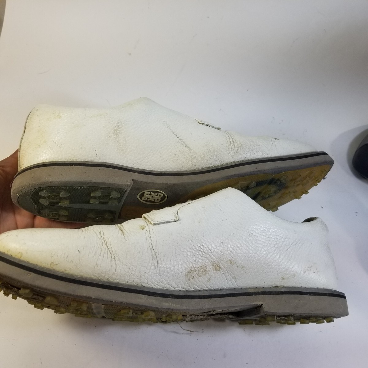 G/FORE Gallivanter Golf Shoes Mens Size 14 White Leather Spikeless G4MC20EF02 G/FORE Collection Gallivanter Golf Shoes Snow/Monument  main image 3