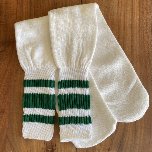 VTG Socks Tube 70s 80's NOS 10-15 Cotton Blend USA Striped USA 20" NEW - Picture 2 of 4