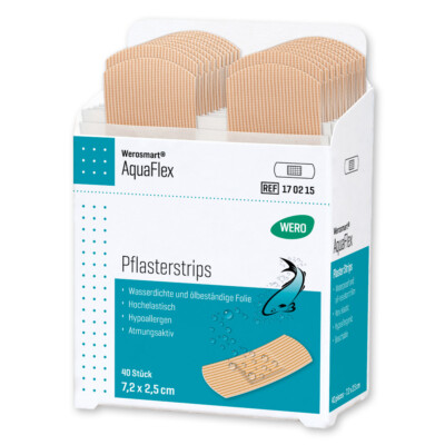 Werosmart  AquaFlex Pflasterspender-Einsätze Pflasterstrips 7,2 x 2,5 cm