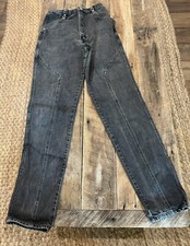 80s 90s Wrangler Silverlake Bareback Black Made In USA Jeans 7/8 X 36