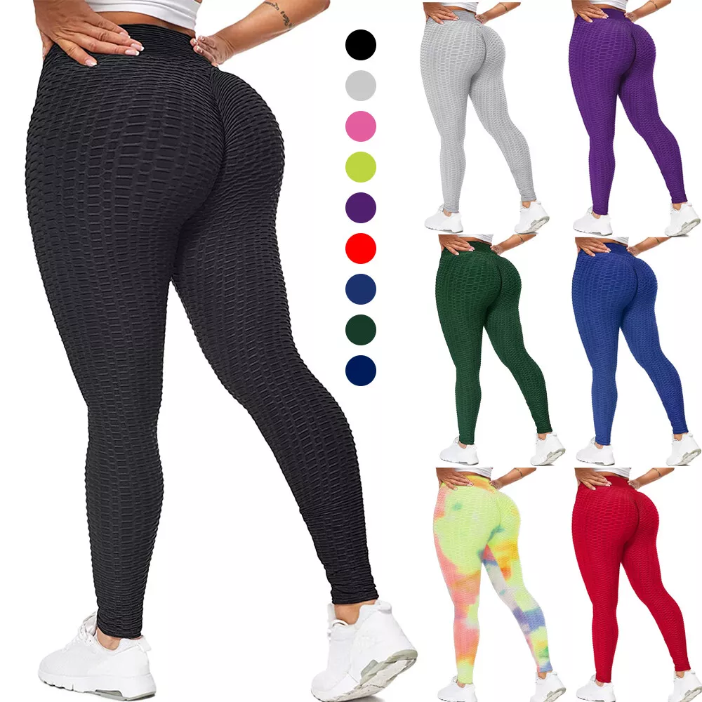 Damen Sport Leggings Po Push Up Anti-Cellulite Yogahosen Sexy Boom