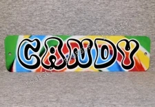 Metal Sign CANDY store shop sweets lollies confection sugar gum chocolate snack
