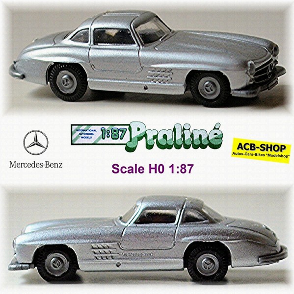 Mercedes-Benz 300 Sl W 198 Gullwing 1954-57 Silber Metallic 1:87 Praline 0804-image