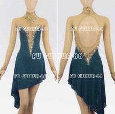 New Green Ice Figure Skating Dress For Competition