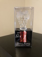 Bottle Stopper Grape Design Solid Crystal Clear Frosted Acrylic Gem NEW