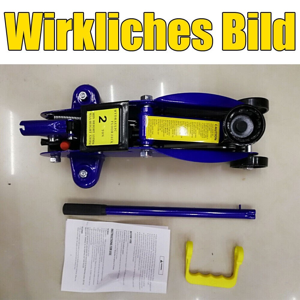 Carrello Idraulico 2t in Acciaio, Altezza 135-320mm Ruote 360° Sollevatore Auto - Miniatura 6