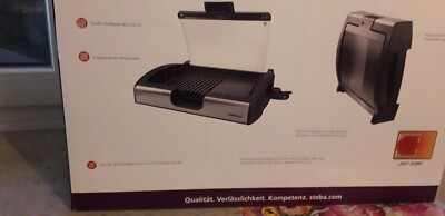 Steba BBQ Tischgrill mit Glasdeckel, große Grillfläche 29,0 x 40,0 cm, Hot Zone,