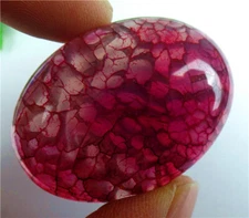 40x30x7mm Rose Dragon Veins Agate Oval Cab Cabochon AD65177