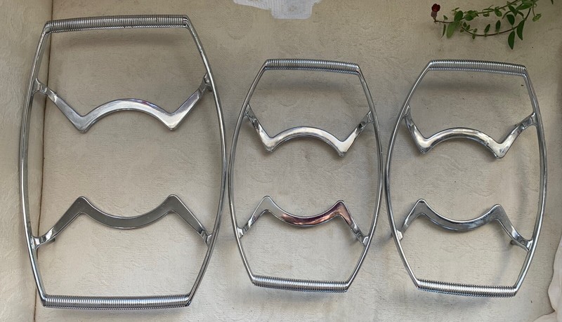 Corning Ware Metal Trivet Serving Stand Cradle Casserole Holders Set 3 P11 & P10
