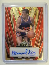 Bernard King 2023 LEAF METAL AUTO RED FLOOD Gold VINYL 1/1 