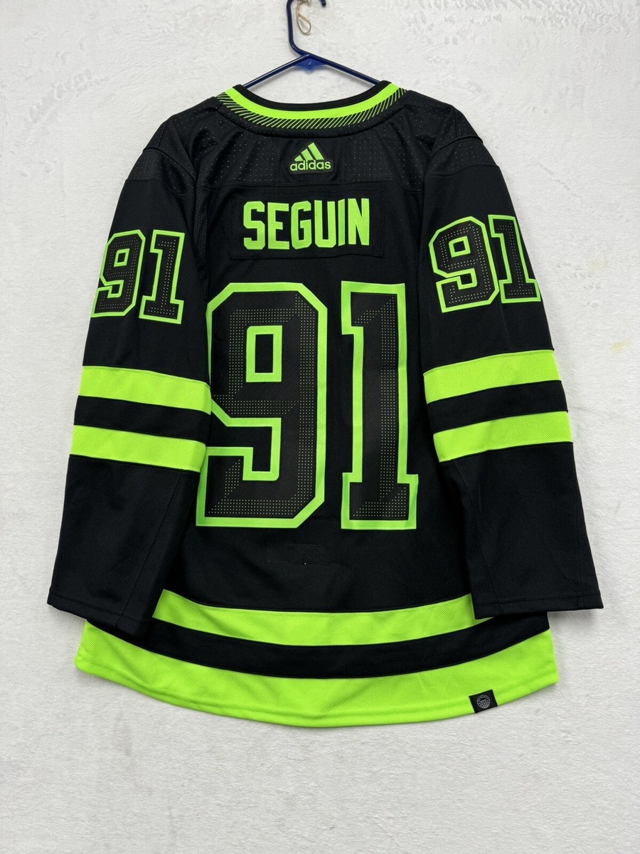 Adidas Dallas Stars #91 Seguin Blackout Glow In The Dark Hockey