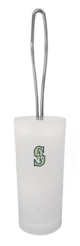 Toilet Brush MLB Bathroom Frosted Plastic Holder with Team Logo Vinyl Decal - Picture 31 of 34