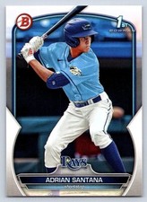 ADRIAN SANTANA  RAYS  RC 1st card   2023 BOWMAN DRAFT #BD-130