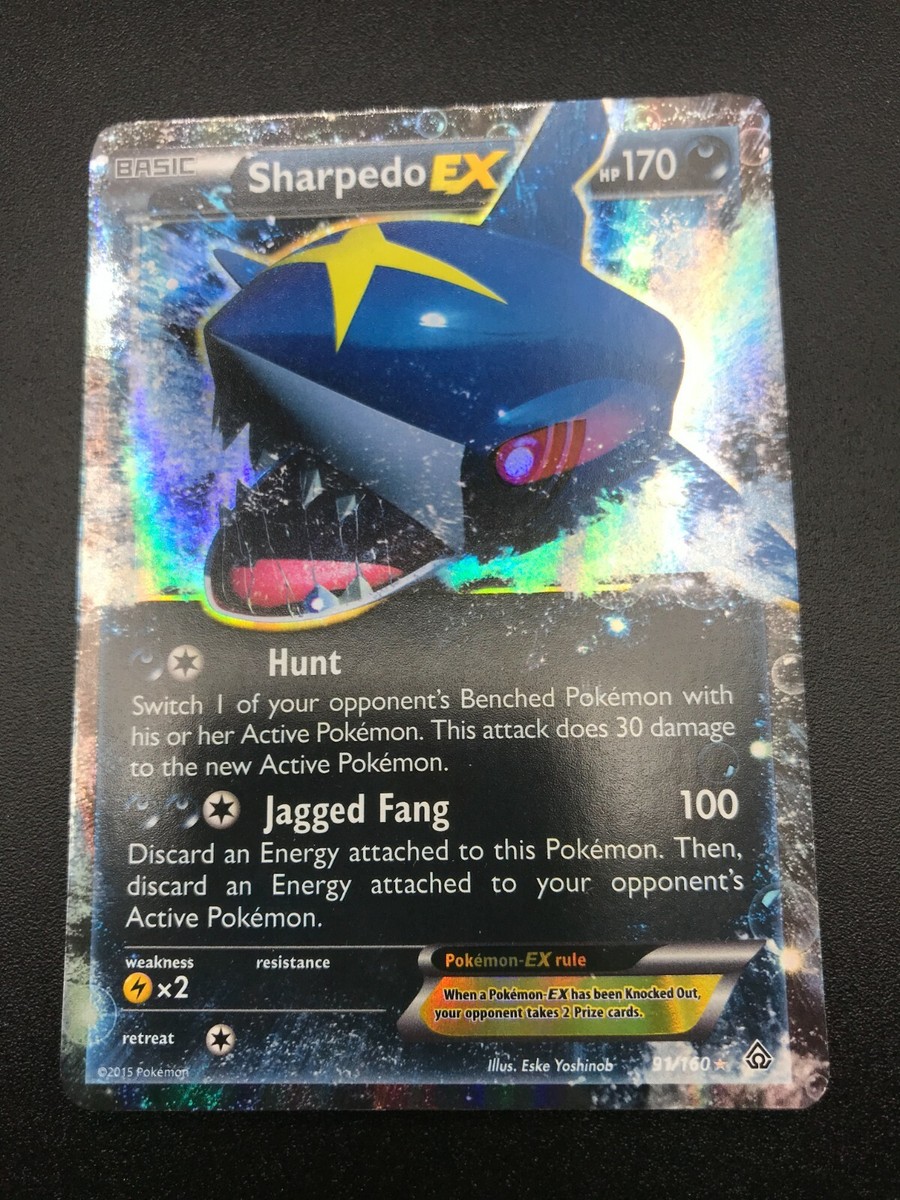 Sharpedo EX ULTRA RARE 91/160 XY Primal Clash Pokemon card