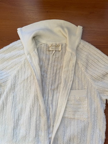 Vintage Leisure Life Chenille One Piece Jumpsuit Unique/Rare, White & Fluffy USA - Picture 4 of 8