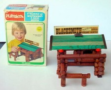 Vint 1978 ORIGINAL PLAYSKOOL LINCOLN LOGS 884 BLACKSMITH ATTORNEY Set Complete