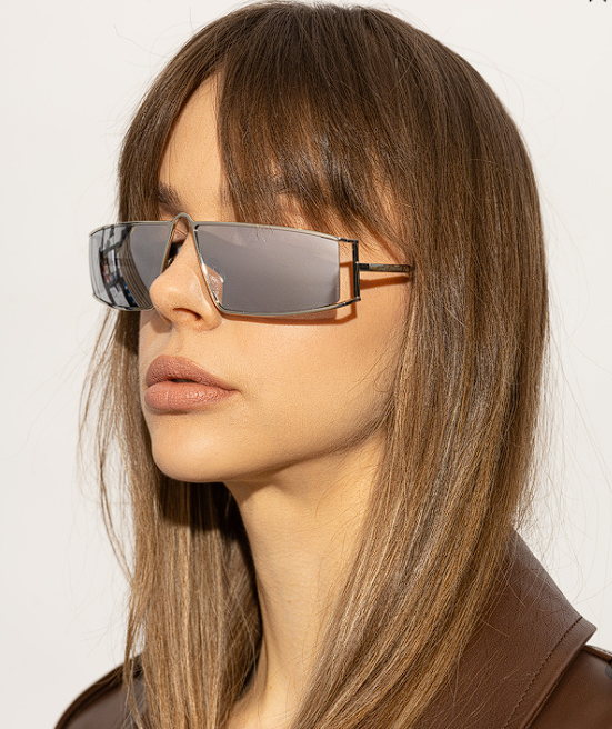 NUOVI OCCHIALI DA SOLE DONNA SAINT LAURENT SL 606 002 ARGENTO SL606 002 SAINT LAURENT