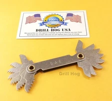 Drill Hog Screw Pitch Gauge Tool Gauge Screw Thread Checker SAE Standard