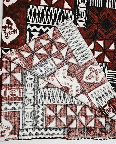 Bark Cloth Fabric 3 Yd X 42" W Brown Black White Gordon Hawaiian Fabric Vintage? - Picture 5 of 5