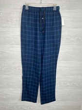 Perry Ellis Men's Plaid Windowpane Pajama Lounge Pants Size Small