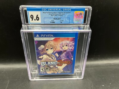 MegaTagmension Blanc + Neptune vs Zombies PS Vita CGC 9.6 A+ FACTORY SEALED WATA