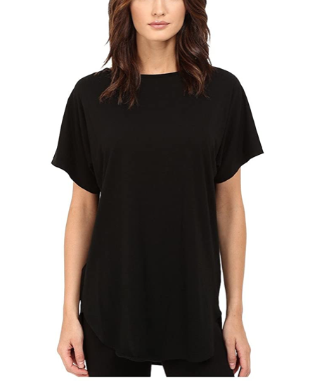 Y's by Yohji Yamamoto Women's U-Gusseted T-Shirt, Black, 2 (MD)