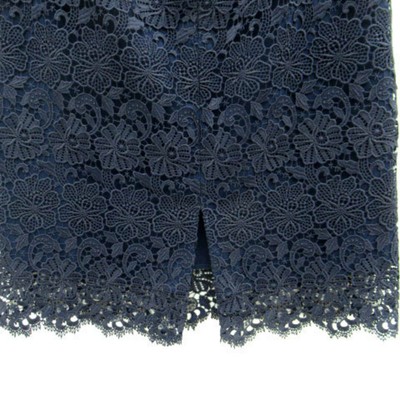 Spick & Span Midi Skirt Floral Embroidered 36 S Navy SM11 Used | eBay