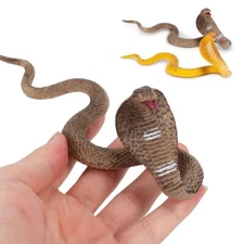 Artificial Fake Realistic Cobra Snake Lifelike Scary Rubber Toy Prank Party Joke