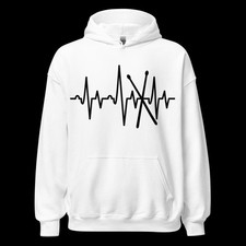 Drummer Heartbeat Hoodie  Drum Lover Gift  Musician Hoodie