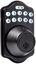 Amazon Basics Electronic Keypad Deadbolt Door Lock with 1 Pack, Oil Bronze