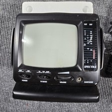 Vintage Memorex 5.5" Portable TV AM/FM Radio MT0550 3-Way Power Boxed TESTED
