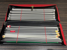 Aero and Milward set of Knitting Needles In Case. Plus row counter