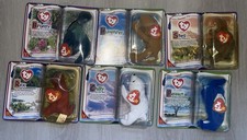1994-1995 RARE Vintage McDonald's TY Beanie Babies International Bears Set Of 6